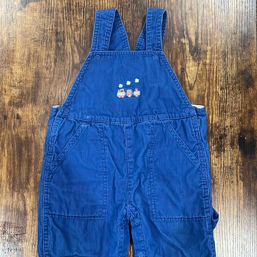 Kissy Kissy Train Corduroy Overalls